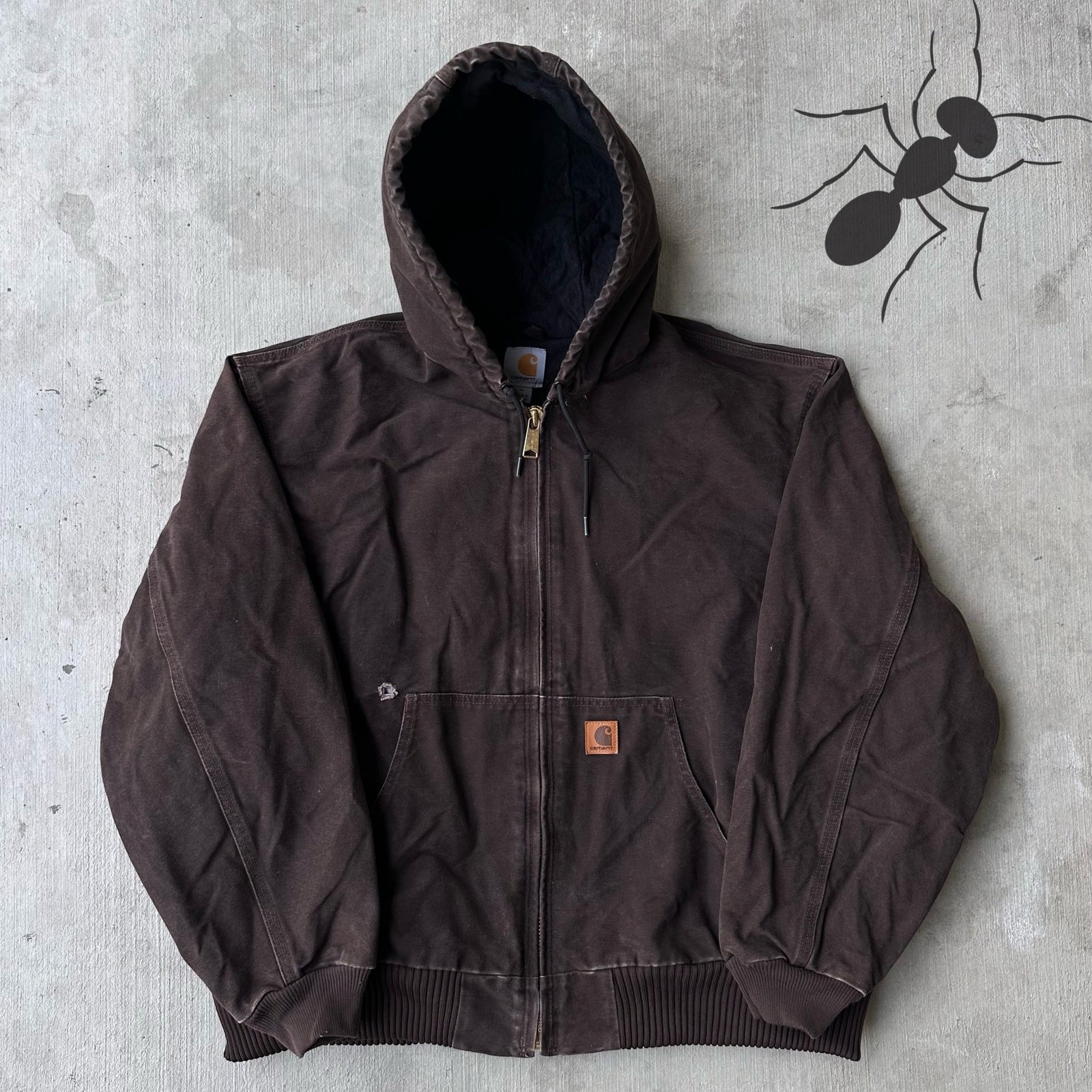 Vintage Y2K Carhartt J130 Dark Brown Work Jacket