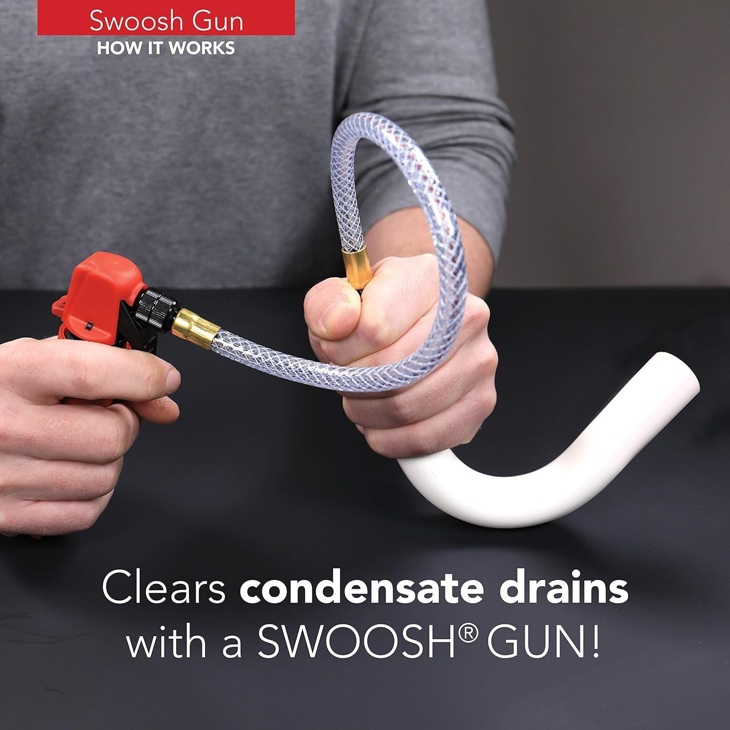 Versatile 20G Red Drain Gun with National Pipe Tapered Connection - Swoosh