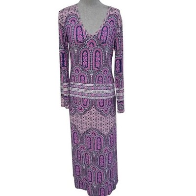 BCBGMaxAzria Women's Calypso Fuschia Combo Maxi Dress Large NWT | eBay
