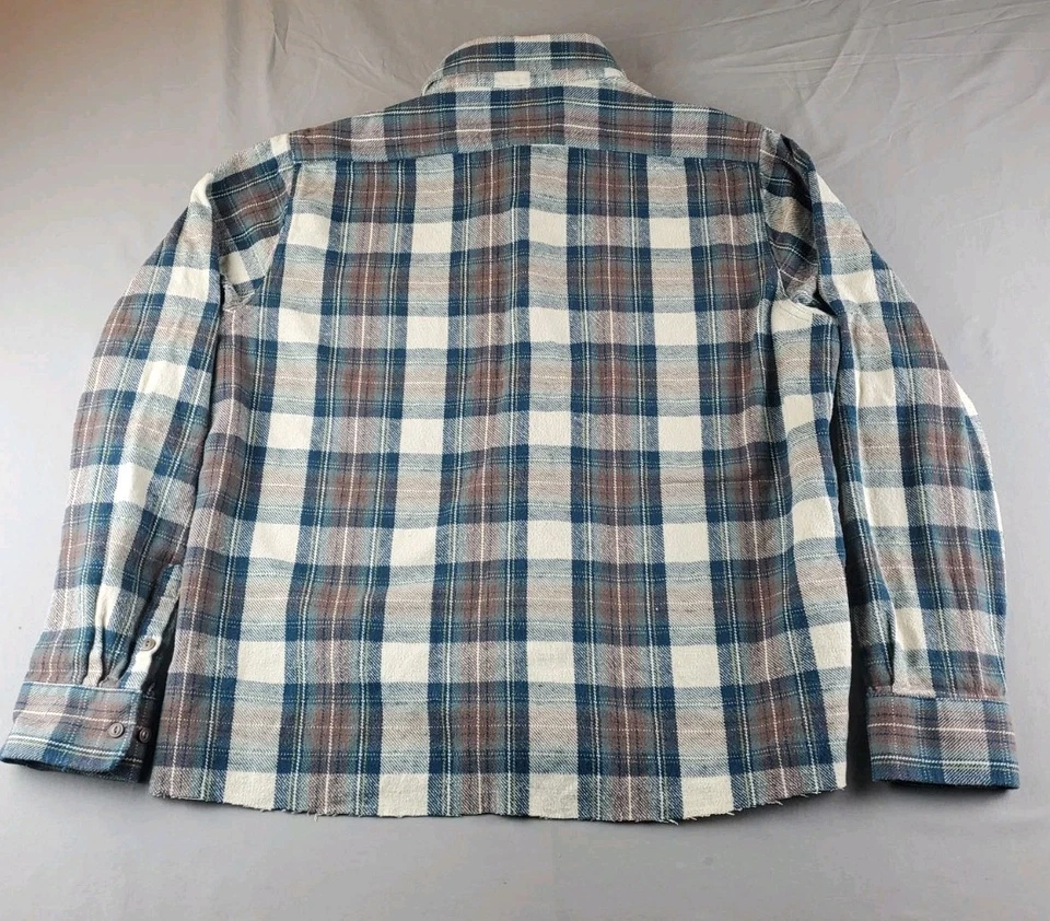 Camisa Schott Para Hombre Extra Grande Franela de Algodón a Cuadros Bolsillos Pesados Foto 3 de 4
