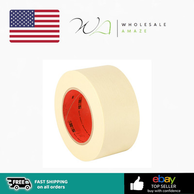 3M General Use 201+ Masking Tape - 2 in. (W) x 180 ft. (L) Crepe Masking Tape