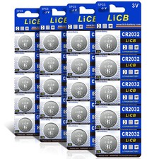 LiCB CR2032 Battery,Long-Lasting  High Capacity CR 2032 3V Coin  20 Pack