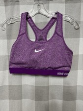 Nike Pro Purple Activewear Bra Womens Large Workout Sports Bra