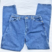 Wrangler Men's Cowboy Cut Original Fit Jeans Blue Denim 36x34 Western Workwear