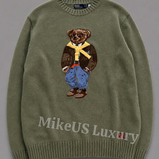 POLO RALPH LAUREN Olive Green Teddy Bear Cott...