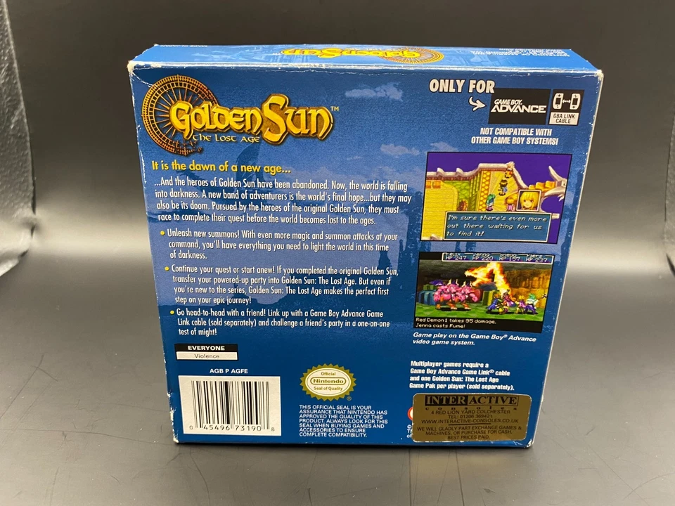 Golden Sun The Lost Age Nintendo Game Boy Advance - NTSC-U/C USA GC - Tracked - Image 4 of 4