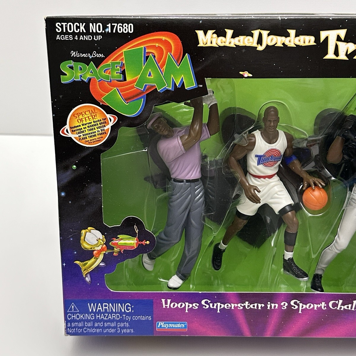 Vintage Playmates Space Jam - Michael Jordan Triple Play Action