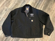 Vintage Carhartt Detroit Blanket Lined Black Jacket Men  s 2xl Made USA Union