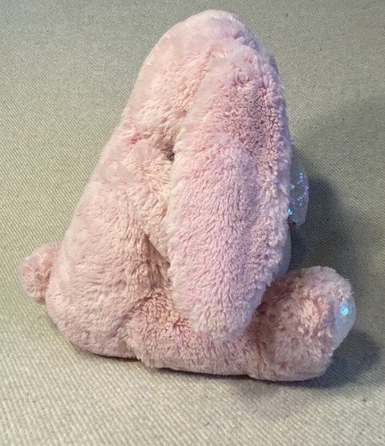 KellyToy 10" Pink Plush Bunny w/ Sequins - Bee Happy Easter Stuffed Animal Toy - Picture 7 of 11