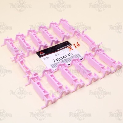 NEW GENUINE MITSUBISHI LANCER PINK PLASTIC DRIP ROOF MOLDING CLIPS