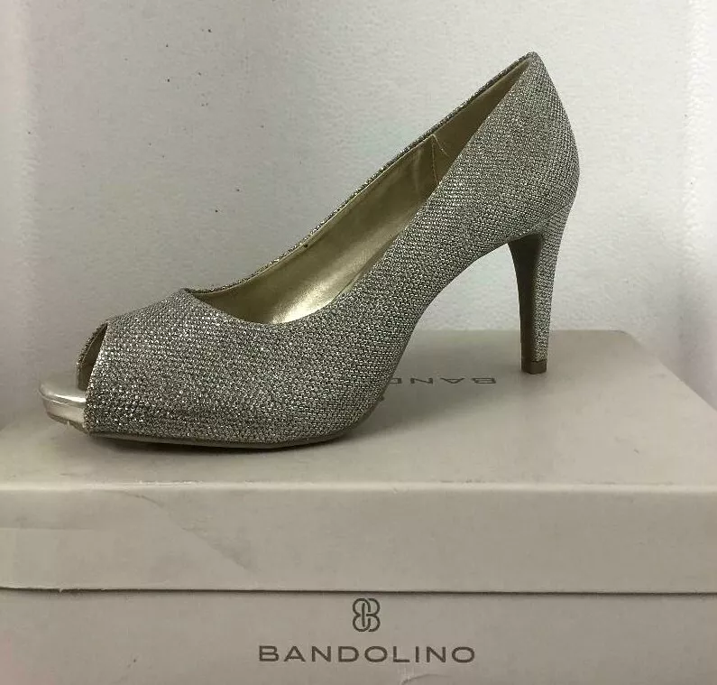 Bandolino Supermodel Open Toe Classic Pumps Gold Women s Shoes