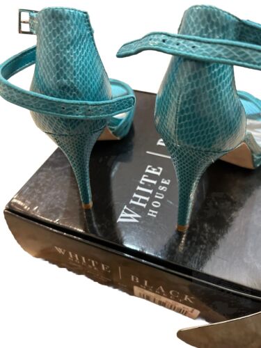 Tacones White House Black Market Elaina verde azulado talla 7,5 en caja - Imagen 3 de 4