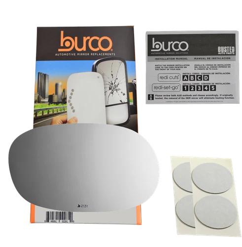 Fits Chevy, GM Models Passenger Mirror Glass Lens w/Adhesive 3 Opt No Rear Mount