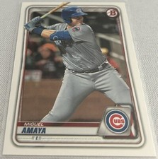 2020 Bowman Baseball Prospects Miguel Amaya Chicago Cubs base card #BP-136