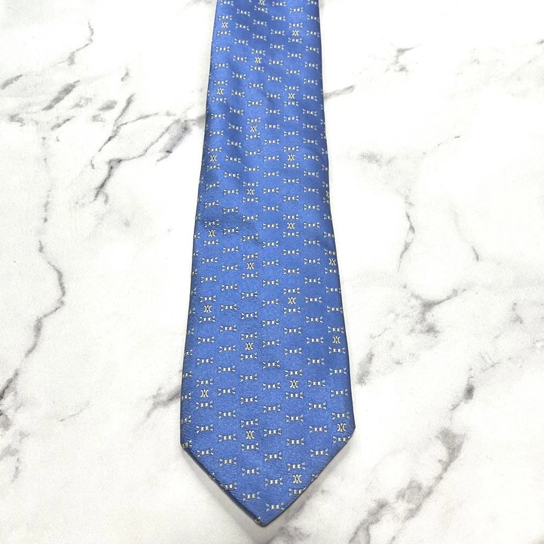 CELINE cravatta uomo seta originale usata cravatta abito classico lusso multicolore A16