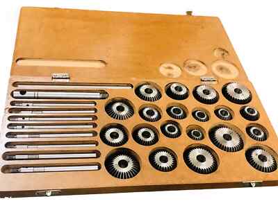 Valve Seat & Face Cutter Set Of 20PCs Carbon Steel With Wooden Box