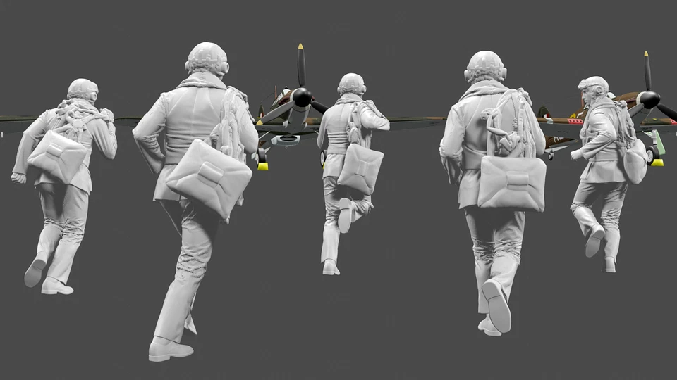 WWII RAF - The Few - Scramble! - 5 Figure Set - Image 3 of 4