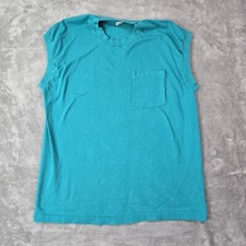 Vintage Single Stitch Fruit of the Loom Shirt Adult XL Teal Blue 80s USA Made