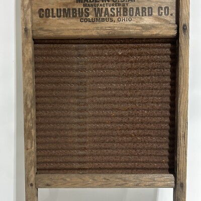 Vintage Maid-Rite No 2072 Standard Family Size Wash Board Columbus