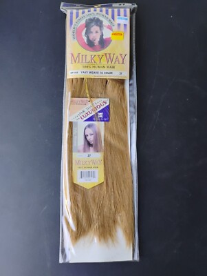100% Human Hair Extension - 10'' - Milky Way Yaky Weave. Color 27