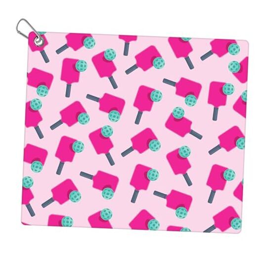 15x17in Pickleball Towel for Women with Carabiner Clip – Quick-Dry Sports Towel