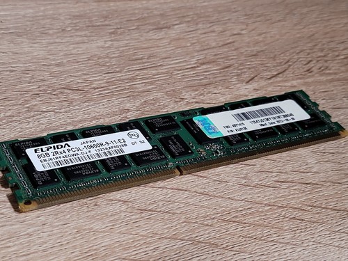 Memory ram module 1 x 8G Elpida EBJ81RF4EDWA-DJ-F 2Rx4 PC3L-10600R-9-11-E2 -ECC - Picture 2 of 3