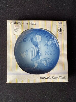 Vintage Bing & Grondahl 1988 Childrens Day Plate Barnets Dag 