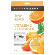 4pk Vitamin C  Collagen Hydrating Face Masks - Premium Face Mask Skin Care T...