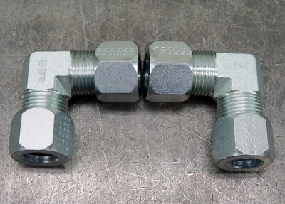 McMaster Carr Steel 90° Elbow Compression Tube Fitting 3/4'' OD Lot of Two (2)