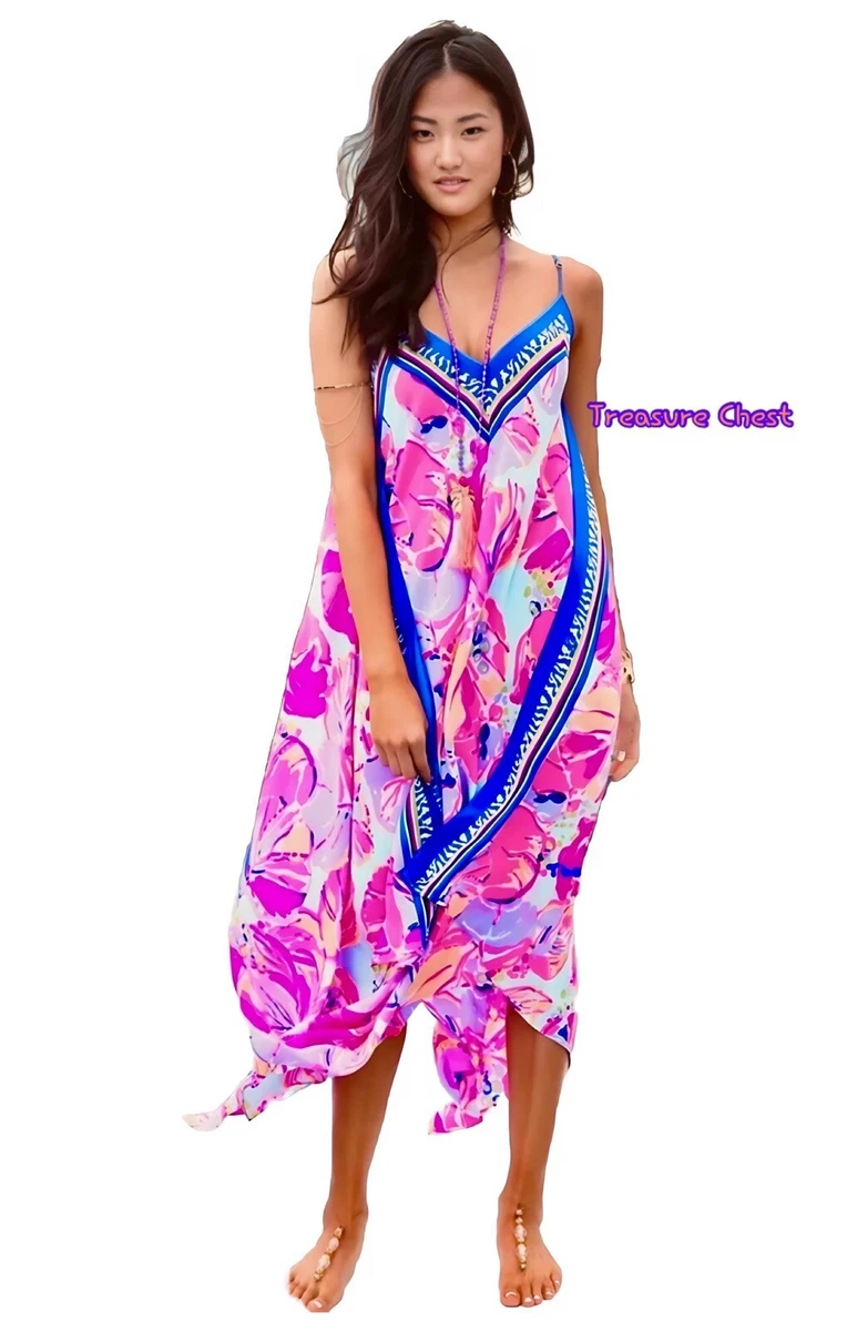 Lilly Pulitzer NWT Rene Silk Maxi Dress Jam Out Size S