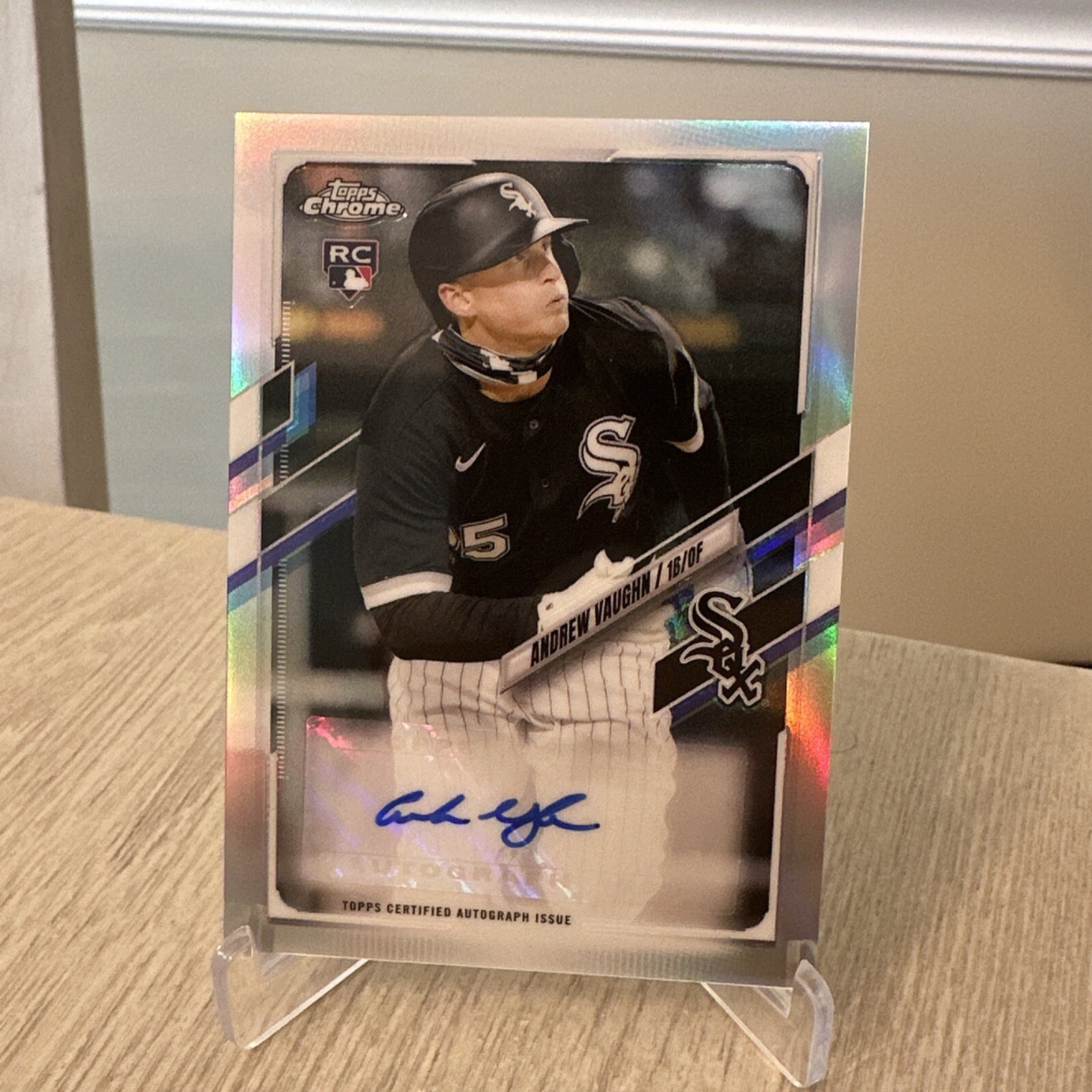 2021 Topps Chrome Update Andrew Vaughn Rookie Autograph Auto CUSA-AV White Sox