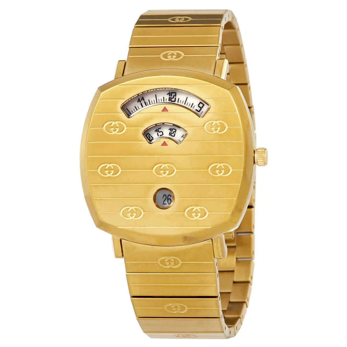 Montre unisexe Gucci Grip quartz cadran doré YA157409