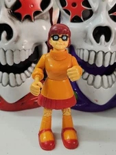 4.5" Velma Dinkley Scooby Doo Thinkway Action Figure Articulated Loose 