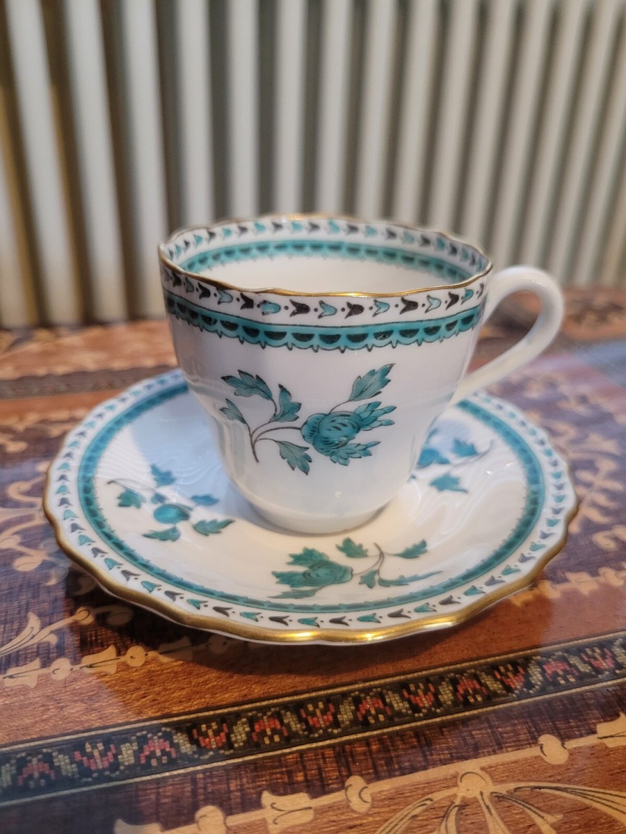 Spode Darlington Green Demitasse Cup And Saucer Set