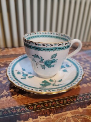Spode Darlington Green Demitasse Cup And Saucer Set UK