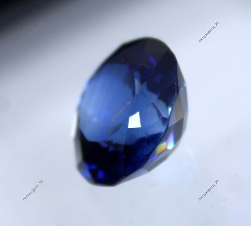 Piedra preciosa suelta de corte redondo certificada de tanzanita azul profund... - Imagen 10 de 11