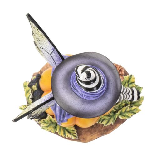 Dark Kitty With Fairy Witch on Pumpkin Figurine, Indoor/Outdoor Decor for Fairy - Picture 5 of 6