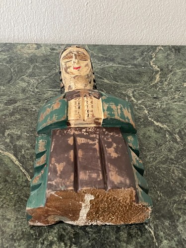 Antique Carved Wood Polychrome set of 3 Santos Spanish Colonial - Picture 16 of 16