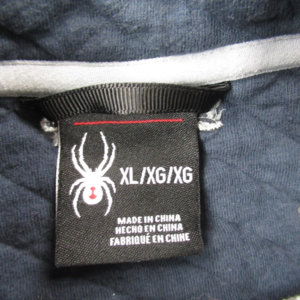 Suéter Spyder Niños XL Manga Larga 1/4 A Presión Cuello Alto Azul Ligero Foto 4 de 4