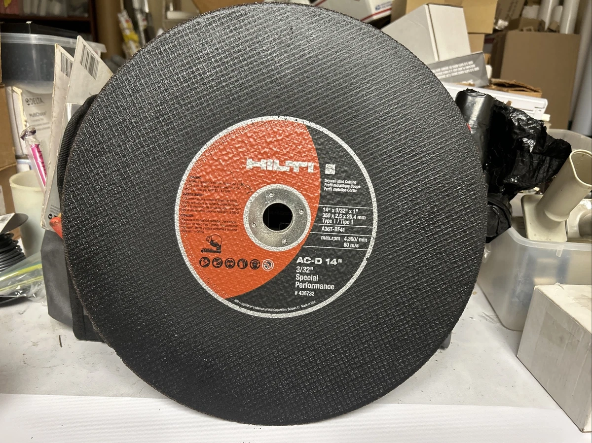 3x Hilti 436733 Cut Off Wheels AC D 14 x 3 32 Dry Wall Stud