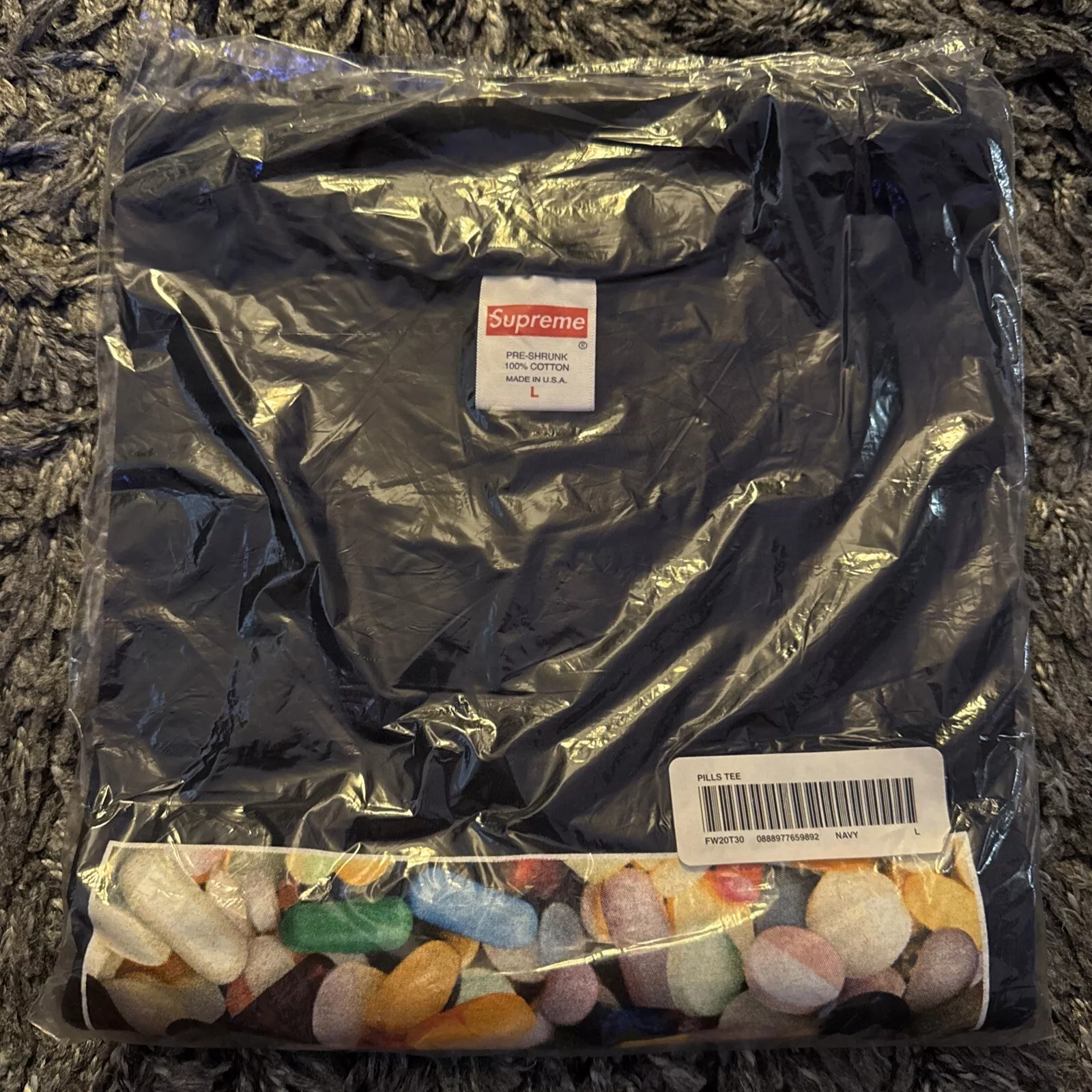 Tee shirt Supreme Pills FW20 bleu marine taille L