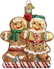 Old World Christmas Blown Glass Ornament, Gingerbread Friends