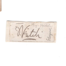 John Veitch (1829–1894) Signed Clip / Autograph Scottish Philosopher & Poet