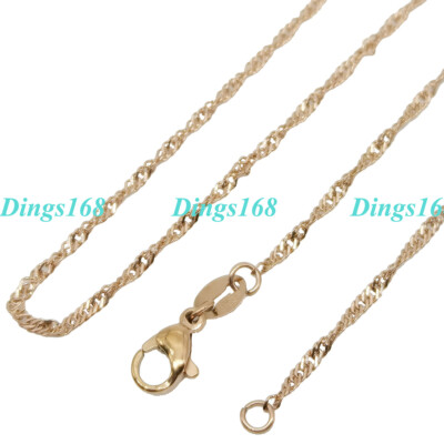 18K Rose Gold Filled 1mm Thin Italian 