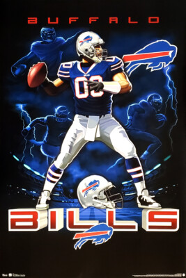 Buffalo Bills ON FIRE QB Action Theme Art 2012 NFL 22x34 Wall POSTER