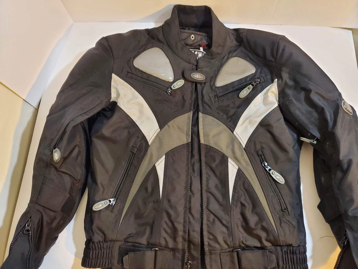 Mens Cortech Motorcycle Sport Jacket Black w Pads Armor and Liner