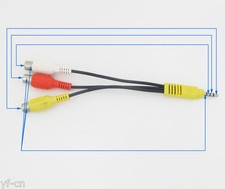 10pcs 3.5mm 4 Pole Male Plug To 3 RCA Red/Yellow/White Female Jack Cable
