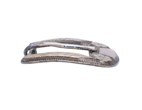 925 Sterling Silver & Rose Gold Plated Navajo Engraved Buckle - Picture 2 of 4