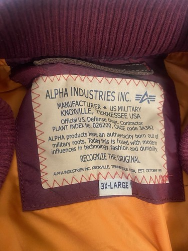 alpha industries bomber jacket xxxl - Picture 2 of 4