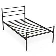 Costway Twin Metal Bed Frame Mattress Foundation No Box Spring Needed